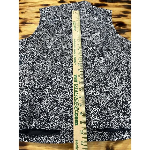 CHRISTOPHER & BANKS WOMEN'S Floral QUILTED ZIPPER FRONT VEST Size Medium Classic - Picture 5 of 12